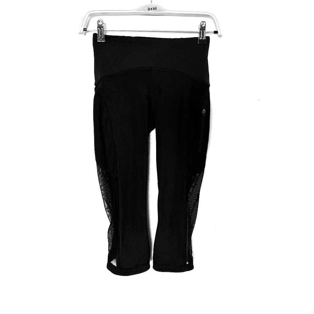 Lululemon Black Sun Runner Crop Leggings Size 2